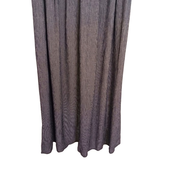 Vintage Maxi Blue Dress Tie Back Vest Crinkle Rayon MOTHER OF PEARL BUTTONS - Picture 14 of 15